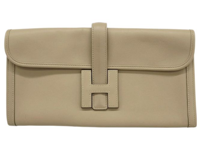 Hermès Hermes Jige Elan Clutch Tasche Grau