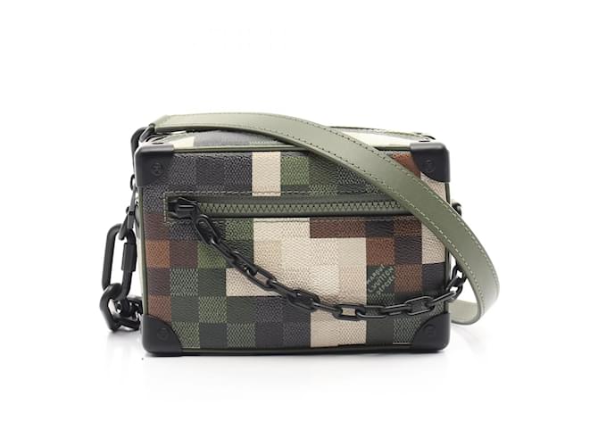 Louis Vuitton Mini Soft Trunk Shoulder Bag Multiple colors Green Leather Cloth Plastic  ref.2170568