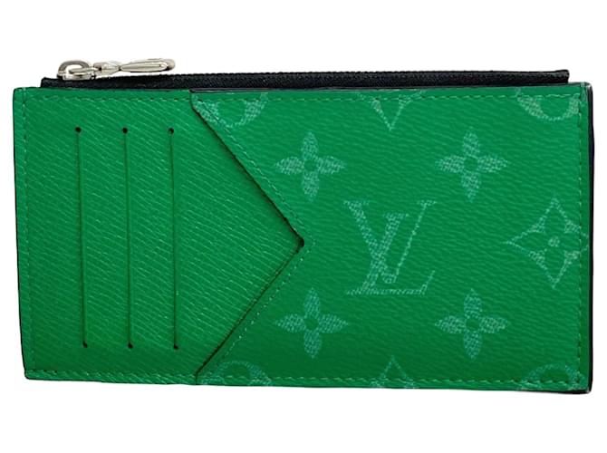 Louis Vuitton Taigarama Coin Card Holder Green  ref.2170714