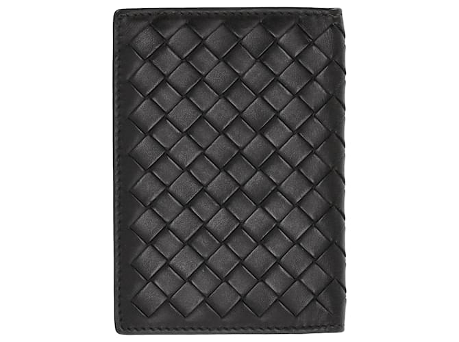  Bottega Veneta Intreciatto Card Holder in Brown Leather Black  ref.2170744