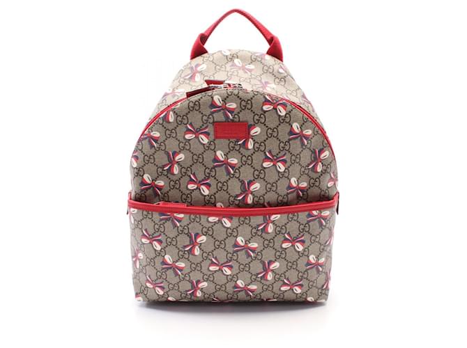 Gucci GG Supreme Children's Backpack 271327 Brown Beige Cloth  ref.2170894