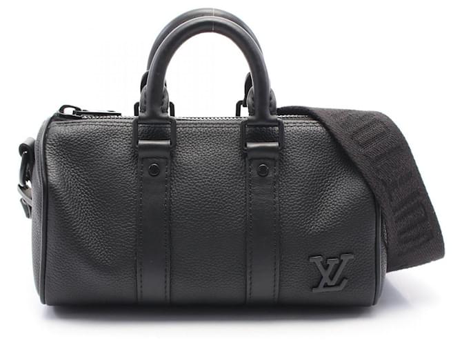 Louis Vuitton Aerogram Keepall XS Handbag M80950 Black Leather  ref.2170911