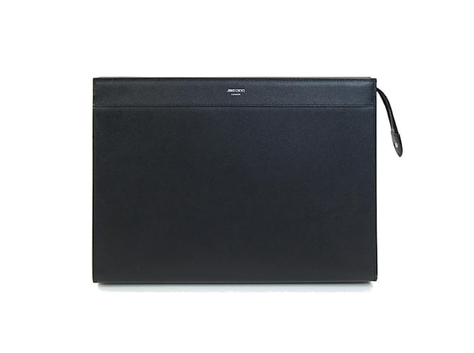 Jimmy Choo Black Leather Clutch Bag  ref.2171434