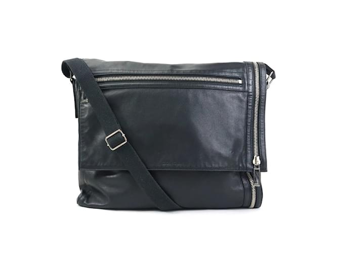 Christian Dior Dior Homme Black Leather Shoulder Bag  ref.2171505