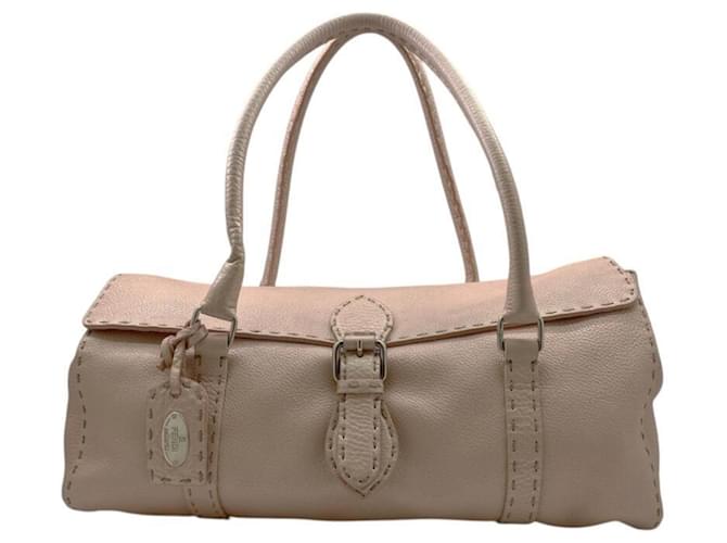 Fendi Selleria Linda Leather Handbag Pink  ref.2171821