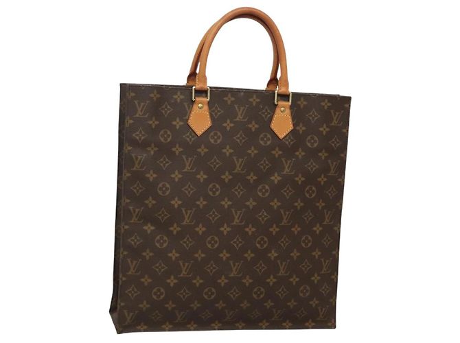 LOUIS VUITTON Monogram Sac Plat Handtasche M51140 LV Auth 117530 Monogramm