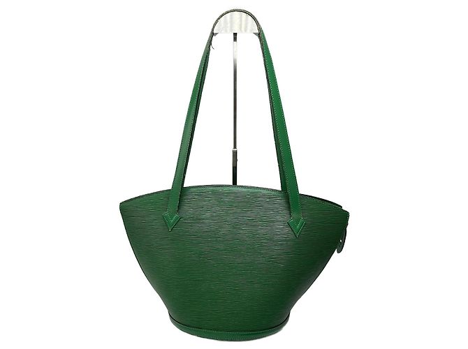 Sac en cuir EPI vert Louis Vuitton Saint Jacques vintage