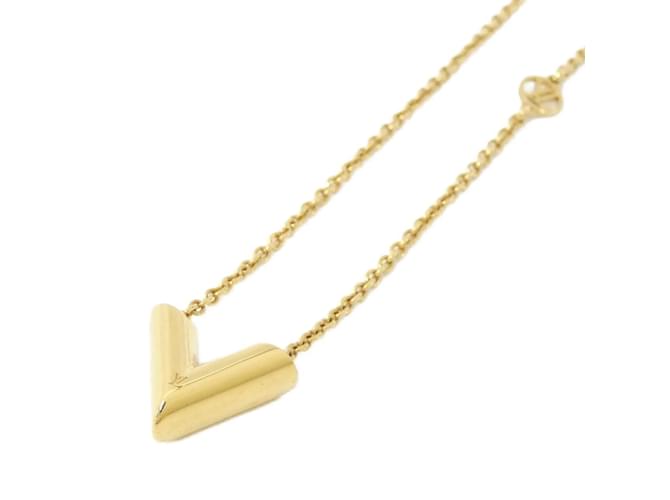 Louis Vuitton Essential V Necklace Golden  ref.2172629