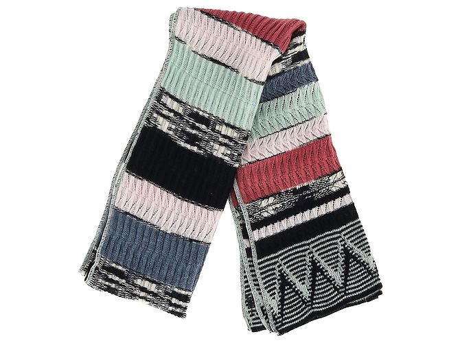Missoni gestrickter Schal aus mehrfarbiger Wolle Mehrfarben