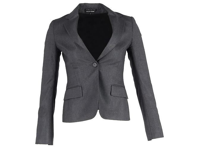 Theory Blazer in Grey Wool
