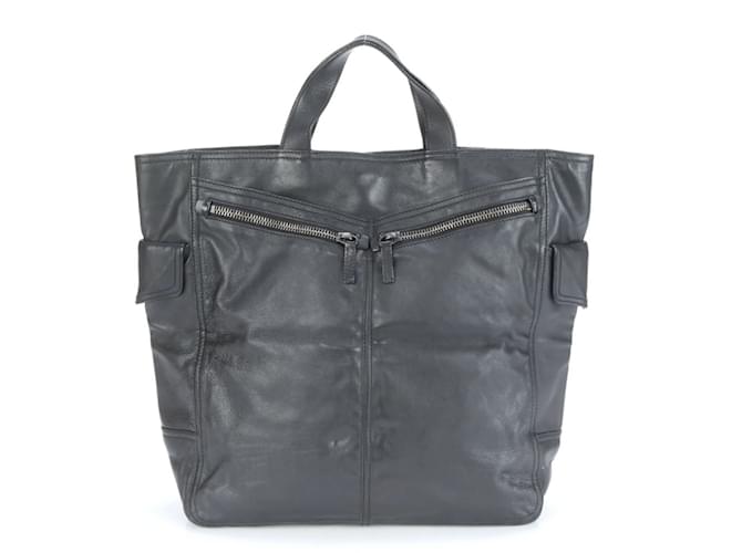 Prada Triangle Leather Shoulder Bag Black  ref.2173593