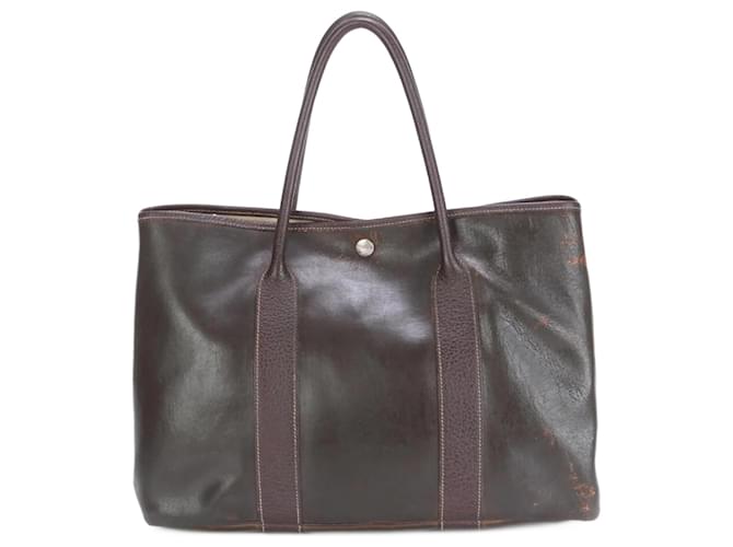 Hermès Hermes Garden Amazonia Leather Shoulder Bag Brown  ref.2173623