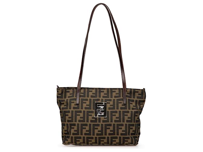 Fendi Brown Zucca Canvas Tote Cloth Cloth  ref.2173773