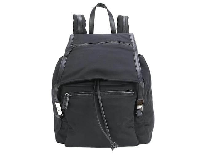 Gucci Leather Backpack Shoulder Bag Black Nylon  ref.2174068