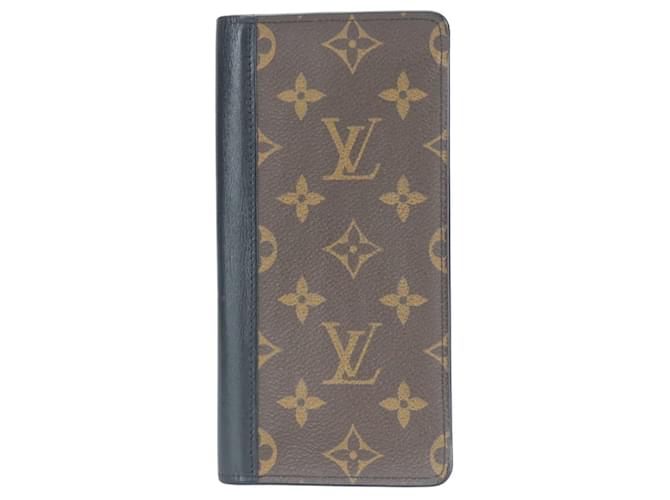 Louis Vuitton Monogram Macassar Long Wallet Brown Black  ref.2174073