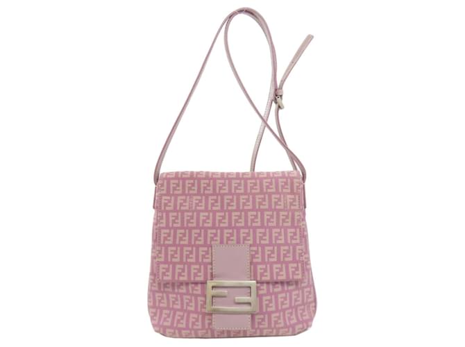 Fendi Zucca Pattern Shoulder Bag Purple Cloth  ref.2174095