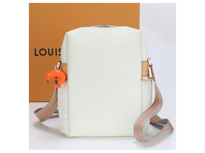 Louis Vuitton LV Cup 2003 Damier Geant Weatherly Shoulder Bag White Cloth  ref.2174143