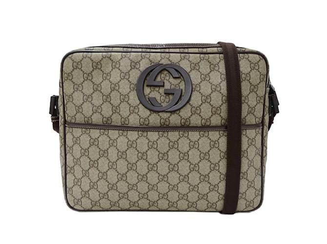 Gucci GG Plus Interlocking Shoulder Bag Brown  ref.2174177