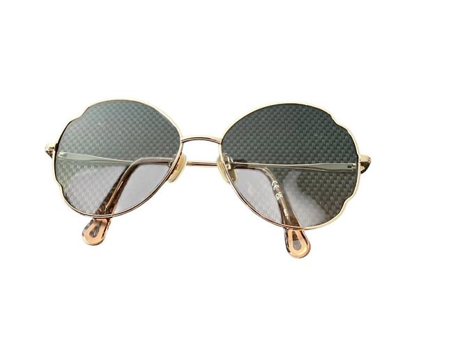 Chloé CC0008S Gafas de sol geométricas de metal plata