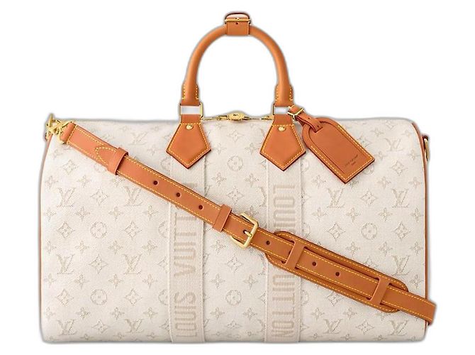 Louis Vuitton Keepall 45 em monograma LV heritage Bege