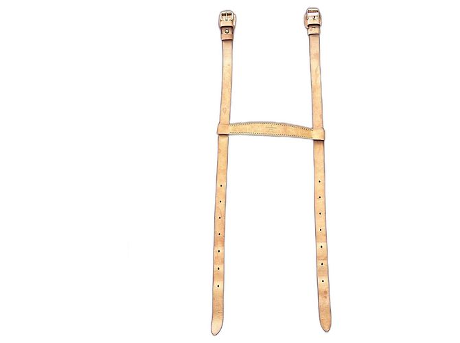 Louis Vuitton Leather Strap Handle Camel