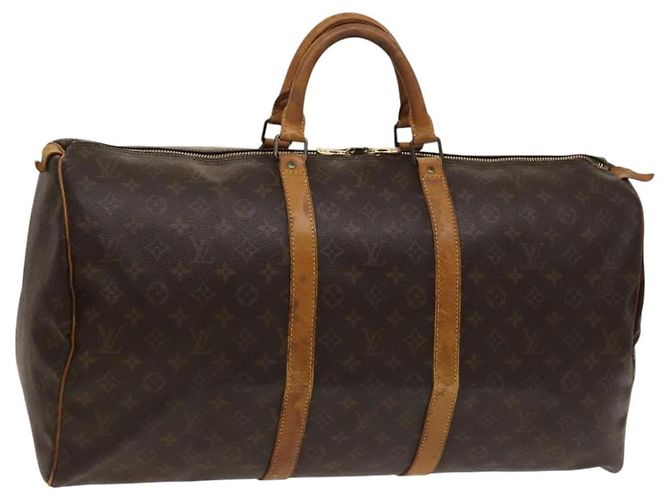 LOUIS VUITTON Monogram Keepall 55 Bolsa Boston M41424 LV Auth 118042 Monograma