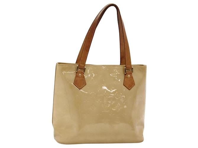 LOUIS VUITTON Monogram Vernis Houston Hand Bag Beige M91004 LV Auth 118101 Patent leather  ref.2174539