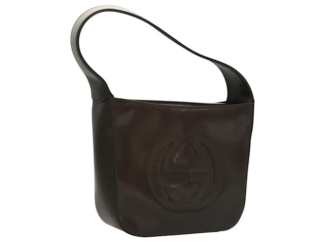 GUCCI Shoulder Bag Patent leather Brown 007 2023 0249 Auth 117516  ref.2174552