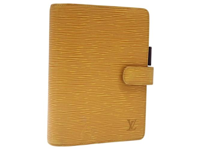 LOUIS VUITTON Epi Agenda MM Day Planner Cover Yellow R20049 LV Auth 116573 Leather  ref.2174555