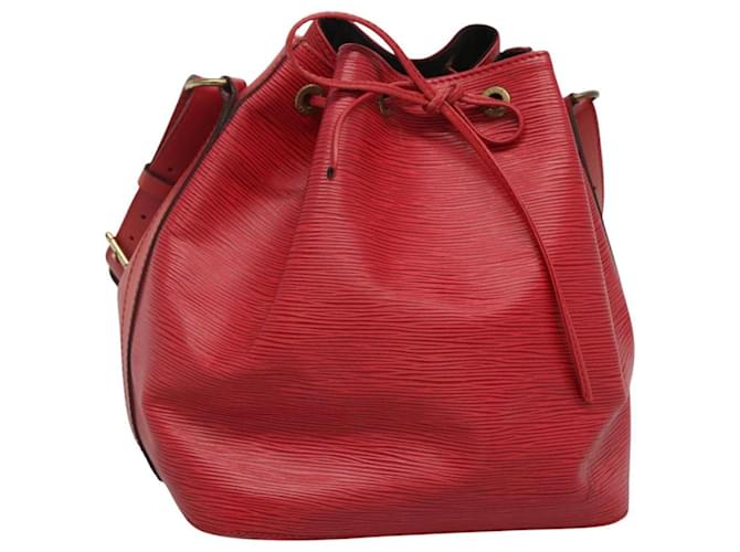 LOUIS VUITTON Epi Petit Noe Shoulder Bag Red M44107 LV Auth 117750 Leather  ref.2174561