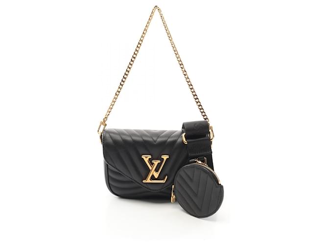 Louis Vuitton Leather Multi Pochette New Wave 2way Bag M56461 Black  ref.2174624
