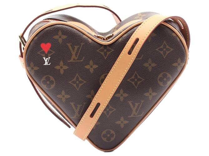 Louis Vuitton Monogram Sac Coeur Shoulder Bag M57456 Brown Cloth  ref.2174631