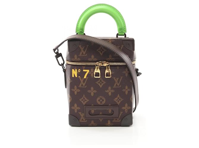 Louis Vuitton Monogram Vertikal Box Trunk Handbag M59664 Brown Cloth  ref.2174632
