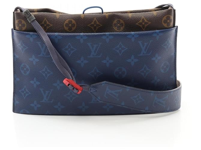 Louis Vuitton Monogram Pacific Split Sacoche Shoulder Bag M43854 Blue Cloth  ref.2174637
