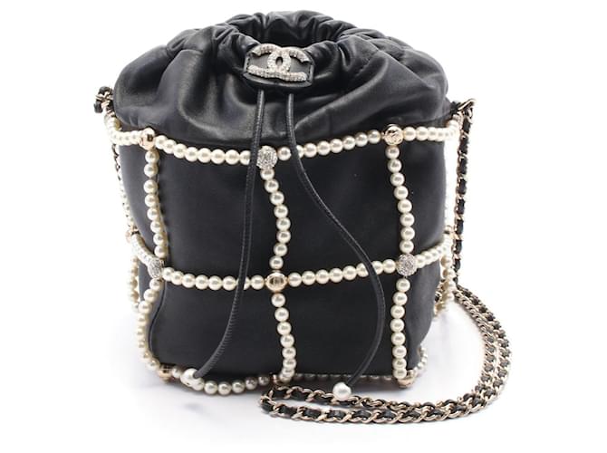 Chanel Lambskin Coco Mark Shoulder Bag AS2313 Black Leather  ref.2174639