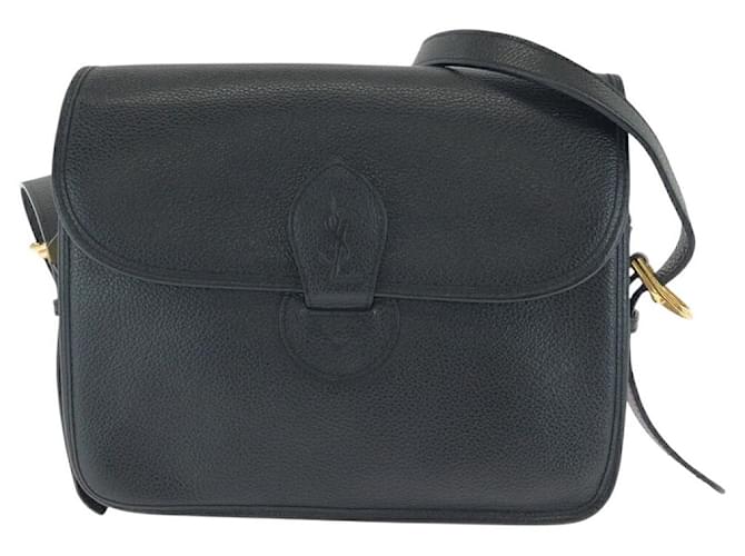 Yves Saint Laurent Leather YSL Shoulder Bag 502485 Black  ref.2174683