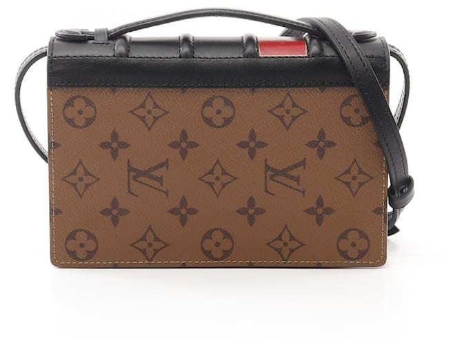 Louis Vuitton Monogram Reverse Book Wallet 2way Shoulder Bag M81830 Brown Cloth  ref.2174704