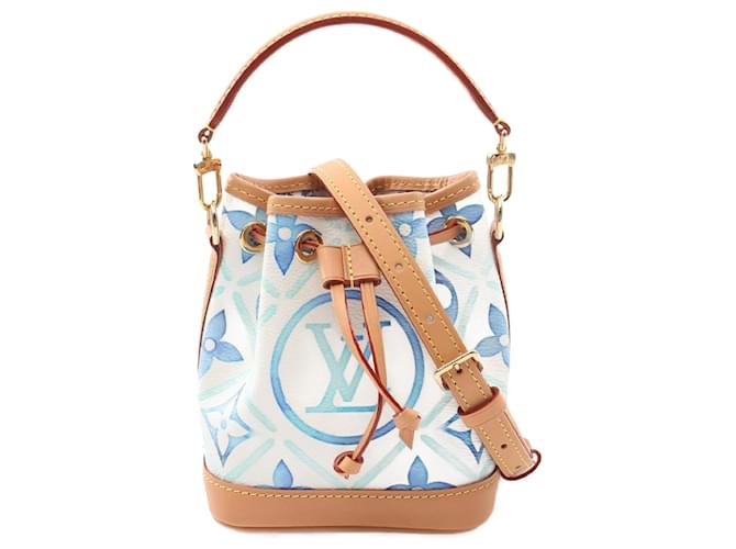 Louis Vuitton Monogram By The Pool Nano Noe 2way bag M83620 White Cloth  ref.2174713