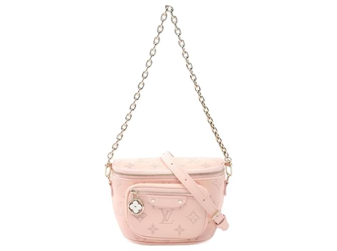 Jasmin Louis Vuitton Floral Monogram Mini Bumbag Shoulder Bag M11300 Pink Leather  ref.2174716