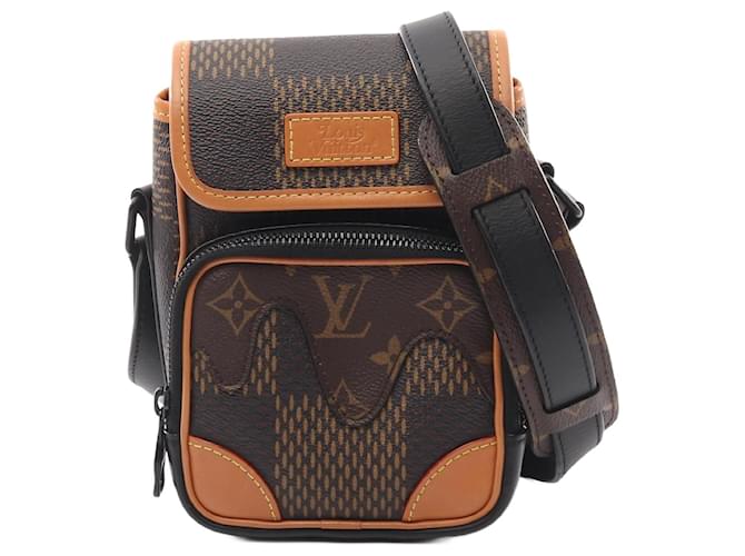 Louis Vuitton Damier Giant LOUIS VUITTON × NIGO Amazon Shoulder Bag N40357 Brown Cloth  ref.2174720