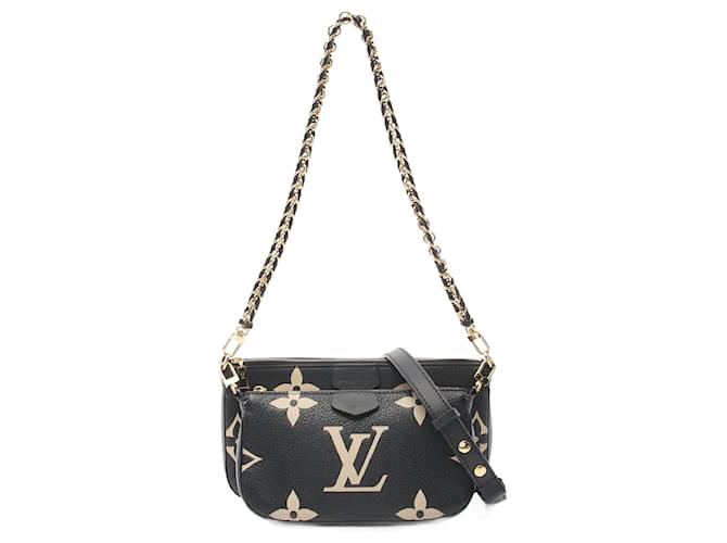 Louis Vuitton Monogram Empreinte Multi Pochette Accessoires 2way Shoulder Bag M45777 Black Leather  ref.2174725