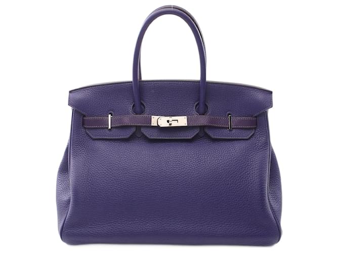 Hermès Hermes Togo Birkin Handbag Iris N Stamp (2010) Purple Leather  ref.2174758