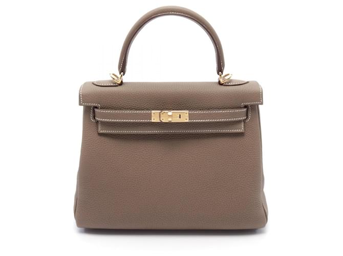 Hermès Hermes Togo Kelly 25 Handbag Brown WMU710YN Stamp W (2024) Leather  ref.2174817