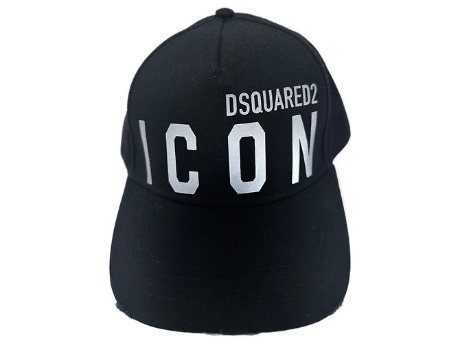 Gorra de béisbol Dsquared2 "Be Icon" Negro Plata
