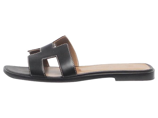 Hermès Black Oran sandals - size EU 35 (UK 2)