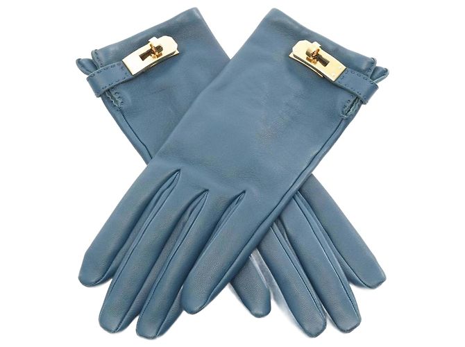 Hermès Luvas de corde azul homenagem à Hermes Kelly