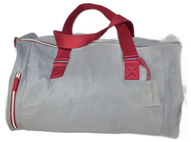 Dolce & Gabbana Reisetasche rot grau aus technischem Stoff