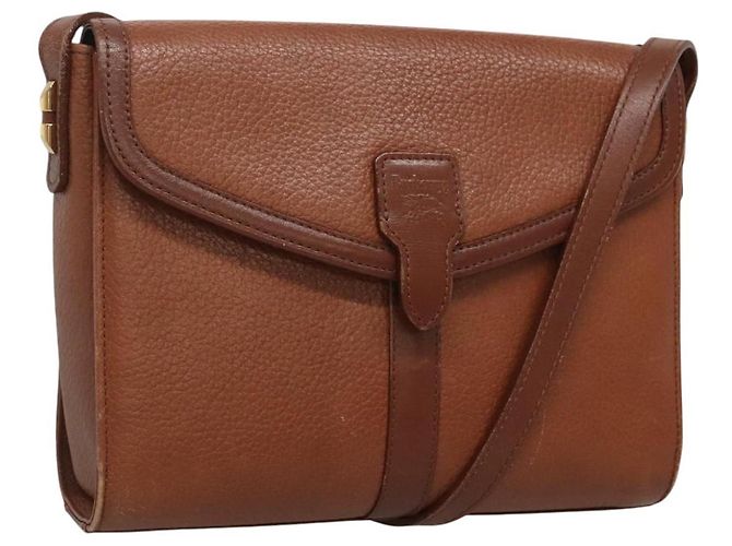 Autre Marque Borsa a Spalla Burberrys in Pelle Marrone Oro Auth BA1088 D'oro