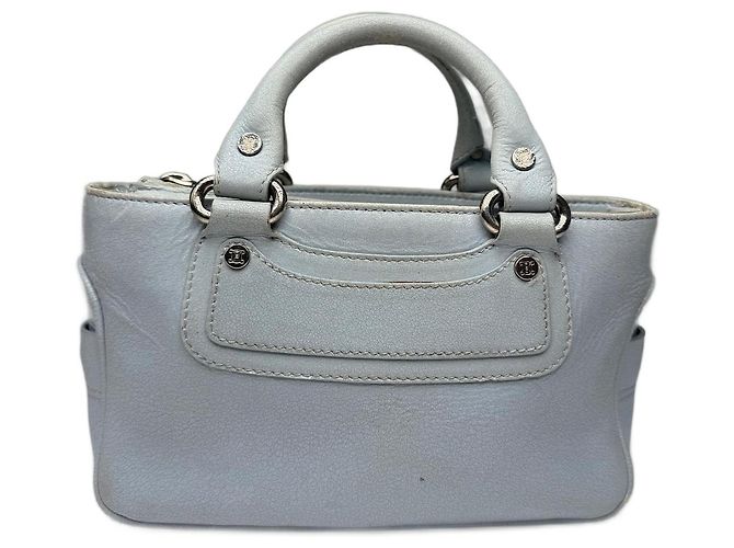 Céline Sac mini en cuir bleu bébé vintage de Celine Turquoise