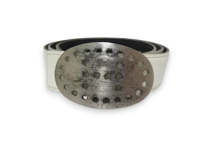 Hermès Hermes Kara Leather Belt White  ref.2178428